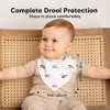 8pk Organic Baby Bandana Bibs, Baby Drool Bibs for Baby Boy, Girl, Baby Bibs for Infant, Newborn - 4 of 4