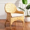 Chorus Woven Dining Chair With Cushion - SEA7039 - Natural/White - Safavieh - 2 of 4