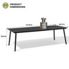 Crestlive Products Outdoor Dining Table Patio Dining Table with Wooden-Like Top and Aluminum Frame, Rectangular Table with Umbrella Hole - 2 of 4