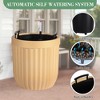 14.5/23/31 Inch Tall Planter，Self - Watering, Water Level Gauge with Wheels, Extra Large Outdoor, Heavy Duty Resin, Indoor Outdoor Pots - 2 of 4