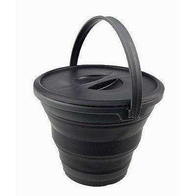 SAMMART 5.5L (1.4 Gallon) Collapsible Plastic Bucket with Lid
