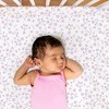 The Peanutshell Purple Floral 4-Pack Crib Fitted Sheet Set in Purple/Pink/White - 2 of 4