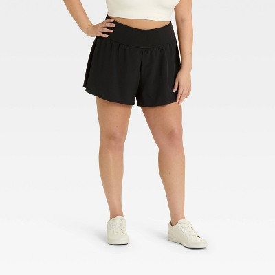 Women's 3" Knit Waistband High-Rise 2-in-1 Shorts - All In Motion™