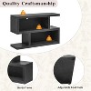 NicBex Console Table with Symmetrical Open Shelves,Entryway Table with Round Cable Holes,Modern Couch Table for Living Room,Black - 4 of 4
