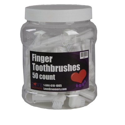 Groomer Essentials Finger Toothbrushes - 50 Count