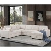 117.5" U Shaped Sleeper Sectional Sofa Pull Out Couch Bed for Living Room 6 Seater Plush Corduroy Upholstered Convertible Lounge Sofabed - 3 of 4