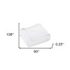 HomeRoots King White Cotton Waffle Weave Honeycomb Blanket - 3 of 4