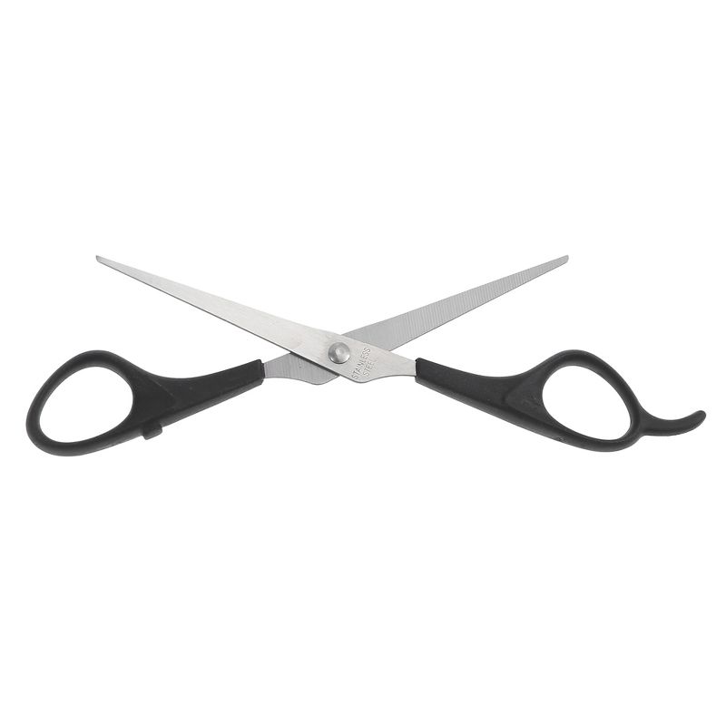 Unique Bargains Men Women Stainless Steel Straight Scissors Hair Clippers for Long Short Thick Hard Soft Hair Silver Tone 6.42" 1 Pc, 4 of 5