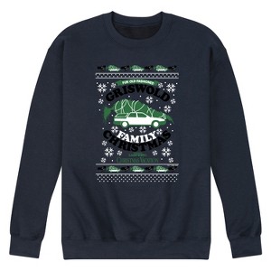 Men's - National Lampoon - Christmas Vacation Tree and Car Graphic Fleece Sweatshirt - 1 of 4
