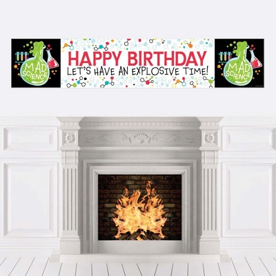 Big Dot of Happiness Scientist Lab - Happy Birthday Decorations Party Banner