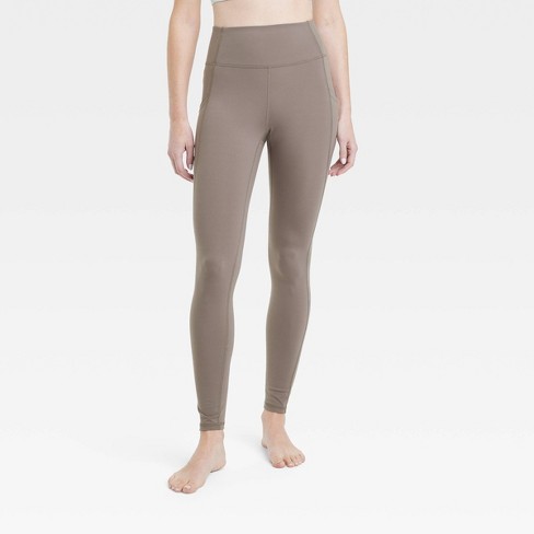 Women's Brushed Sculpt High-Rise Pocketed Leggings - All In Motion™ Taupe XS