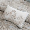 5 Pcs Elegant Casual Paisley Design Cotton Comforter Set,All Season Home Textile Alternative Down Cozy Bedding Set,Matching Shams - 4 of 4