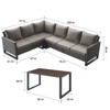 Buenhomino Patio Furniture Set 4 Piece, Wicker Rattan Sofa Couch with Thick Cushion and Coffee Table, L Shape All Weather Outdoor Conversation Set - 4 of 4