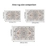 Kumasinova Vintage Boho Area Rug, Washable Rug with Floral Pattern, Faux Cashmere Living Room Rug, Non-Slip Rugs, Stain-Resistant Door Mat - 3 of 4