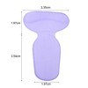 Unique Bargains Silicone Heel Support Cup Pads Orthotic Insole Plantar Care Heel Pads 12Pcs PU Clear Beige Purple - 4 of 4