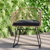 Emma and Oliver Set of Two All-Weather Faux Rattan Rope Chairs with Padded Cushions for Indoor and Outdoor Use - 4 of 4
