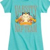 Girls' - Pokémon - Meowth Varsity Nap Team Fitted Short Sleeve Graphic T-Shirt - 2 of 4
