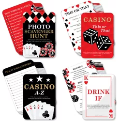 Big Dot of Happiness Las Vegas - 4 Casino Party Games - 10 Cards Each - Gamerific Bundle