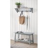 36" Middlebury Coat Hook with Bench Hall Tree Set - Alaterre Furniture - 2 of 4