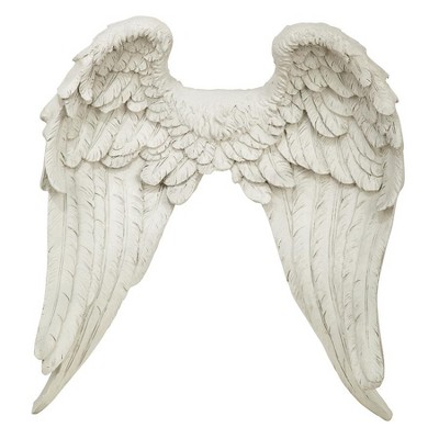 Design Toscano Heavenly Guardian Angel Wings Wall Sculpture - Off-White