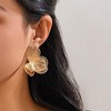 Large Ginkgo Flower Earrings in Gold & Silver - 4 of 4