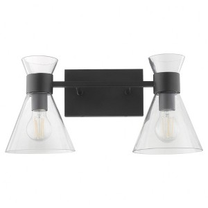 Quorum Lighting Beldar 2 - Light Vanity in  Matte Black - 1 of 4