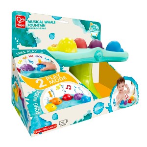 DUPLICATE Hape Music Fountain Whale Bath Toy with 2 Play Modes - 1 of 4