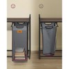 VASAGLE Laundry Hamper with 3 Compartments, 26.4 Gal. (100 L) Laundry Sorter, Rolling Laundry Cart with Shelves, Small Side Pockets - 4 of 4