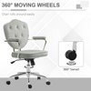 SKRAN Cute Home Office Chair, Computer Desk Chair with Button Tufted Teddy Bear Fleece, Swivel Vanity Chair for Home Office - 4 of 4