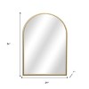 HomeRoots 34" Gold Metal Beaded Arch Accent Mirror - 3 of 4