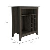 NicBex Mobile Kitchen Island Cart Morden Kitchen Carts on Wheels with Storage,2 Open Shelves and 8 Bottle Rack for Kitchen - 4 of 4