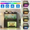 PAKASEPT 40-120 Gallon Reptile Tank Stand with LED Lights & Power Outlet, Aquarium Stand with Storage Cabinet, Fit Reptile Enclosure,Turtle Fish Tank - 4 of 4