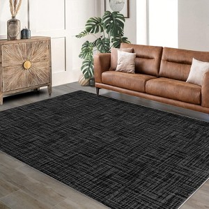 Modern Solid Washable Rugs, Non-Slip Stain-Resistant Non Shedding, Indoor/Outdoor Mat Runners Carpet - 1 of 4