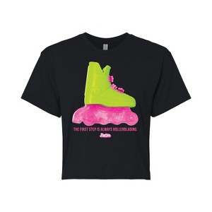 Women's - Barbie - Rollerblading Barbie the Movie Cropped Graphic T-Shirt - 1 of 4