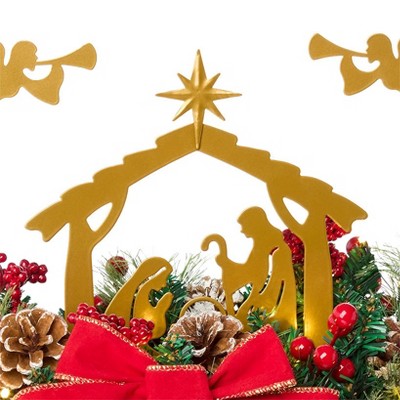The Lakeside Collection Nativity Wreath or Centerpiece - Wreath