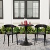 WestinTrends Playa Modern Stackable Resin Plastic Patio Dining Chair (Set of 2) - 2 of 4