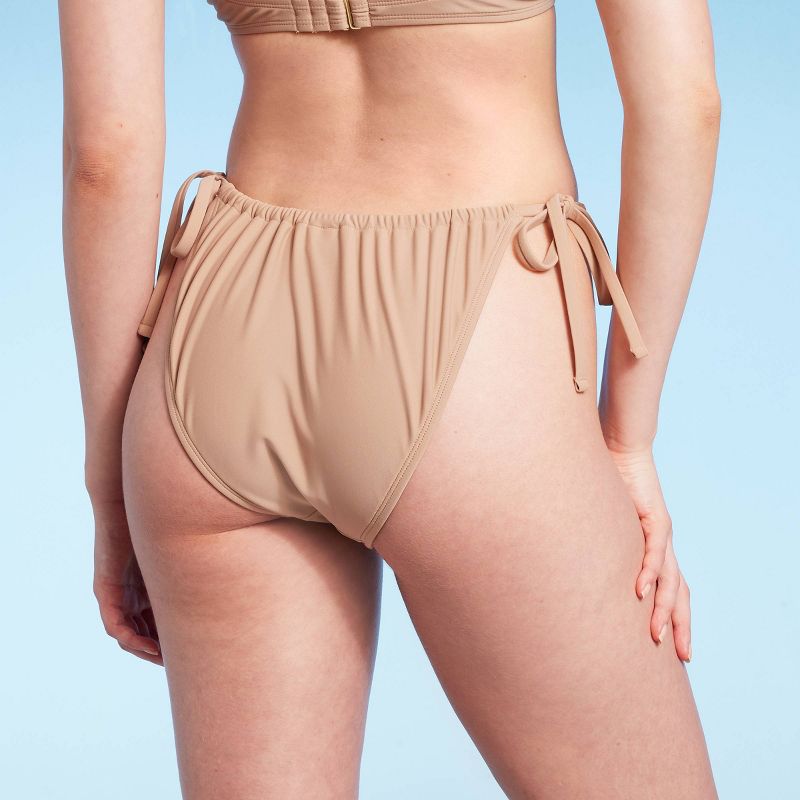 Women's Chain Detail Side-Tie Adjustable Coverage Bikini Bottom - Wild Fable™ Brown, 3 of 17