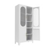 Modern Sideboard Decorative Storage Cabinet, CENGHU Console Table Cabinet with 2 Fluted Glass Doors for Living Room, Kitchen, Bedroom, Hallway - 2 of 4