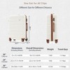Premium ABS Travel Luggage Set , 3-Piece TSA Lock Suitcase Ensemble with 20, 24, and 28 Inch Sizes with 360° Spinner Wheels, White - 2 of 4