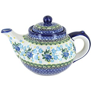 Blue Rose Polish Pottery 101 Kalich Teapot - 1 of 2