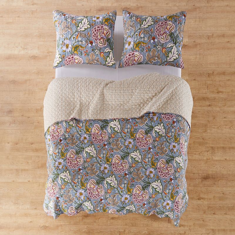 Calafel Floral Quilt and Pillow Sham Set - Levtex Home, 2 of 5