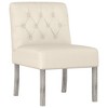 VidaXL Slipper Chair Linen Fabric Button Design - 2 of 4