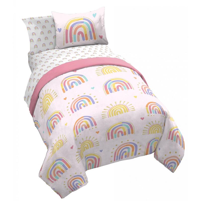 Saturday Park Doodle Rainbow 100% Organic Cotton Bed Set, 1 of 10