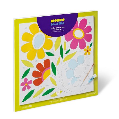 4pk Paint-by-number Canvas Board Kit Florals - Mondo Llama™ : Target