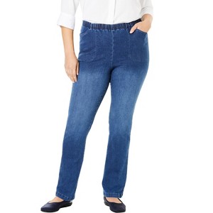 Woman Within Petite Bootcut Fineline Denim Jean - 1 of 4