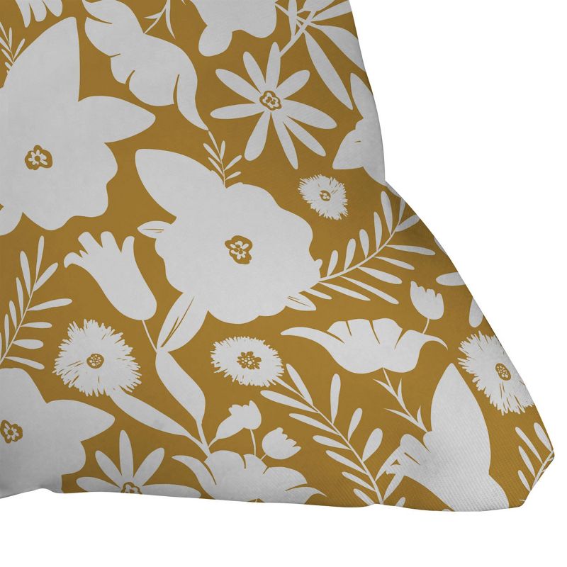 16&#34;x16&#34; Heather Dutton Finley Floral Goldenrod Square Throw Pillow White - Deny Designs, 4 of 6