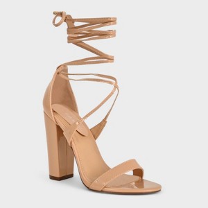 Charles Albert Women's High Heeled Dressy Strappy Lace Up Block Heels for Women – Open Toe, Gladiator, Comfy 4-Inch Heeled Sandals - 1 of 4