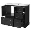 YOOCOZZ 36" Freestanding Bathroom Vanity with Sink,Solid Wood,4 Storage Drawers and Soft Closing Doors-Black - 4 of 4