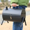 KTMBDW 15 Inch Barrel Charcoal Grill, Outdoor BBQ Grill, Cooking Space for Backyard, Patio and Parties, Black - 3 of 4