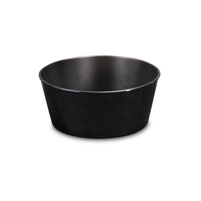 HomeRoots 10" Black Recycled Plastic Indoor Outdoor Round Pot Planter